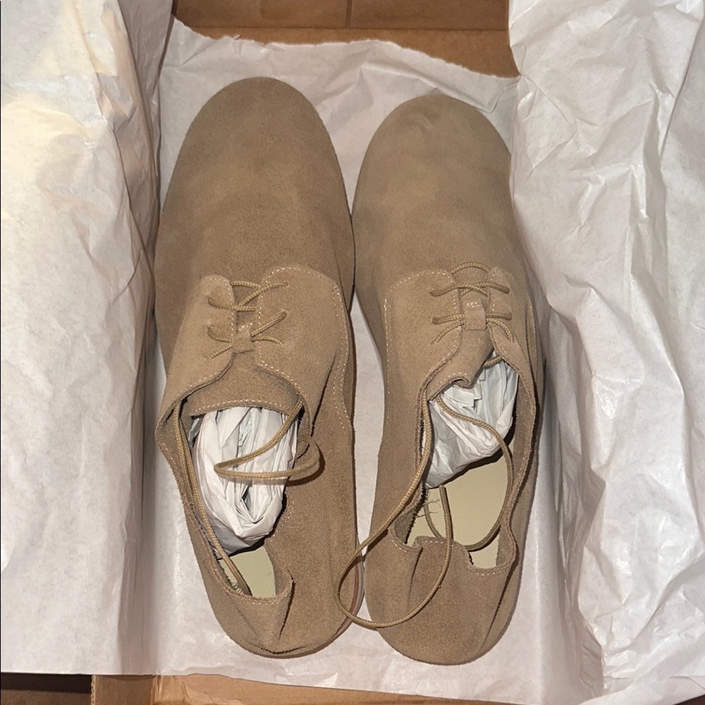 Nisolo derby Tan Suede Lace-Up Shoes